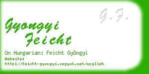 gyongyi feicht business card