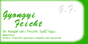 gyongyi feicht business card